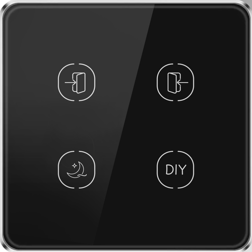 کلید هوشمند لمسی فریم نقره ای سناریو پل سری آروشا