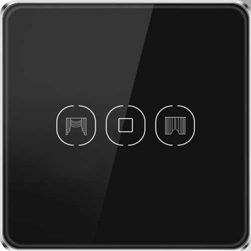 کلید هوشمند پرده برقی لمسی فریم نقره ای  سری آروشا